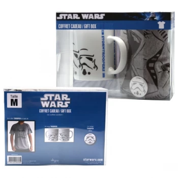 Image of Star Wars - Galactic Empire Sport Grey (Large T-Shirt + Mug + Badge) Gift Box