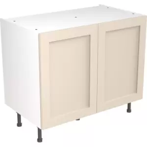 Image of Kitchen Kit Flatpack Shaker Kitchen Cabinet Base Unit Ultra Matt 1000mm in Cashmere MFC