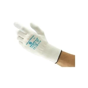 Image of Ansell Picolon Confort Gauge 13 Size 9 Multi Purpose Palm Coated Light Duty Gloves White