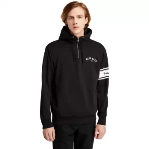 Image of Moto Guzzi X Timberland Half-zip Hoodie For Men In Black Black, Size S