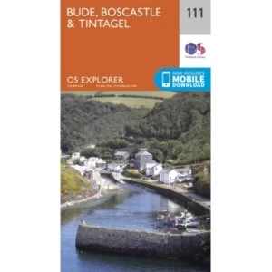 Image of Bude, Boscastle and Tintagel: 111 by Ordnance Survey (Sheet map, folded, 2015)