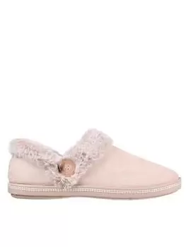 Image of Skechers Sketchers Cozy Campfire Classic Slippers - Blush, Pink, Size 7, Women