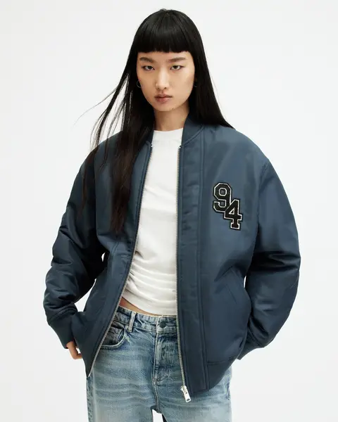 Image of AllSaints Scout Oversized Tiger Bomber Jacket