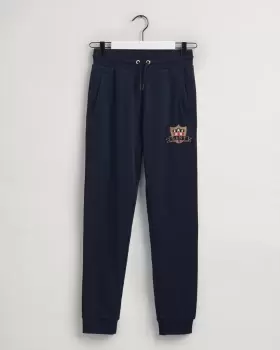 Image of GANT Teens Teens Banner Shield Sweatpants (146/152) Blue