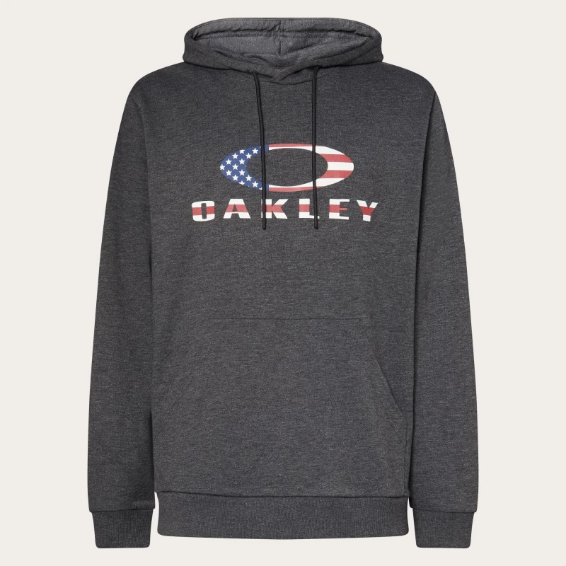 Image of Oakley Oakley Bark Hoodie Sn63 Dark Grey Hthr male Small