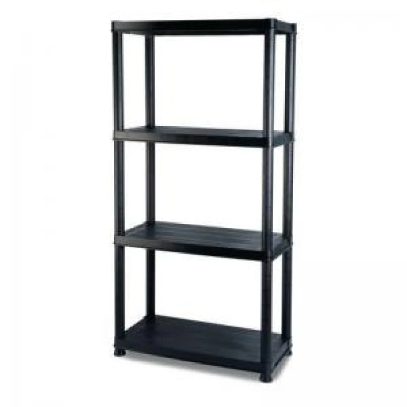 Image of ESE Direct Modular Black Plastic Shelving - 4 Solid Shelves - 1300 x 610 x 300mm (H x W x D) 405545 Garage Shelving