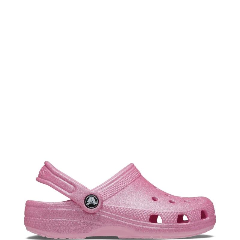 Image of Crocs Kids Classic Clogs Toddler Pink Tweed Glitter, 4infant