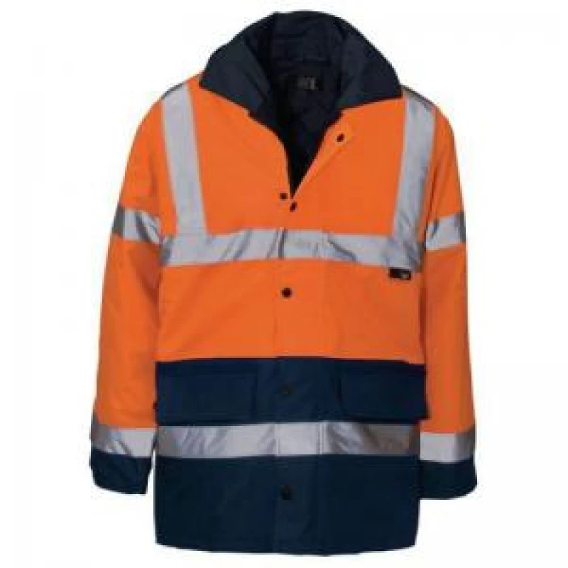 Image of ESE Direct Hi-Vis Parka Jacket - Orange & Blue - Size Extra Large 404694 Hi Vis Clothing