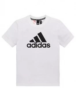 Image of Adidas Youth Badge Of Sport T-Shirt - White
