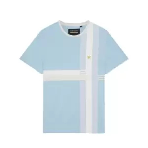 Image of Lyle and Scott Lyle and Scott Print T-Shirt Mens - Blue