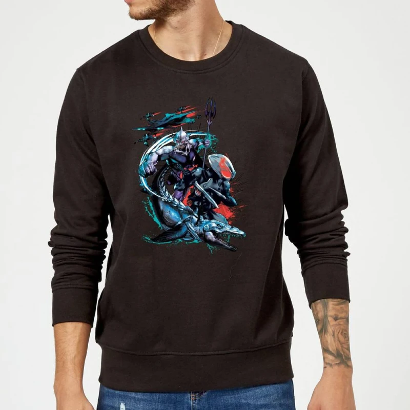Image of Aquaman Black Manta & Ocean Master Sweatshirt - Black - L