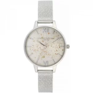 Image of Celestial Demi Dial Watch With Boucle Mesh Watch