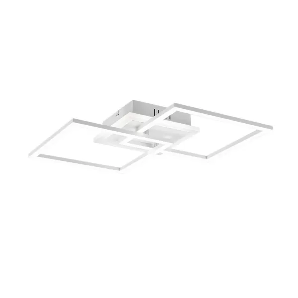 Image of Venida Modern 57cm LED Square Semi Flush Light White Matt 4000K