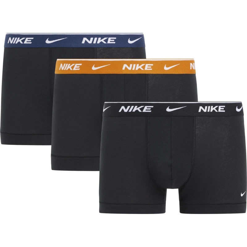 Image of Nike 3 Pack Everyday Cotton Trunks Mens Trunks Small Black 42277230350