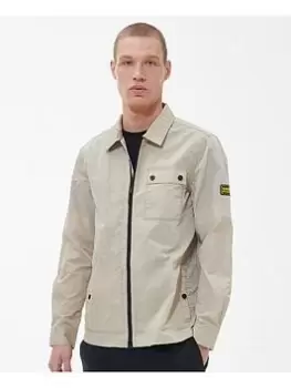 Image of Barbour International Inlet Zip Through Overshirt - Cream, Size S, Men