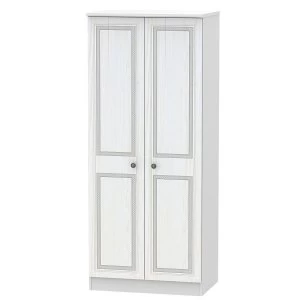 Image of Robert Dyas Loxley Ready Assembled 2-Door Wardrobe -White