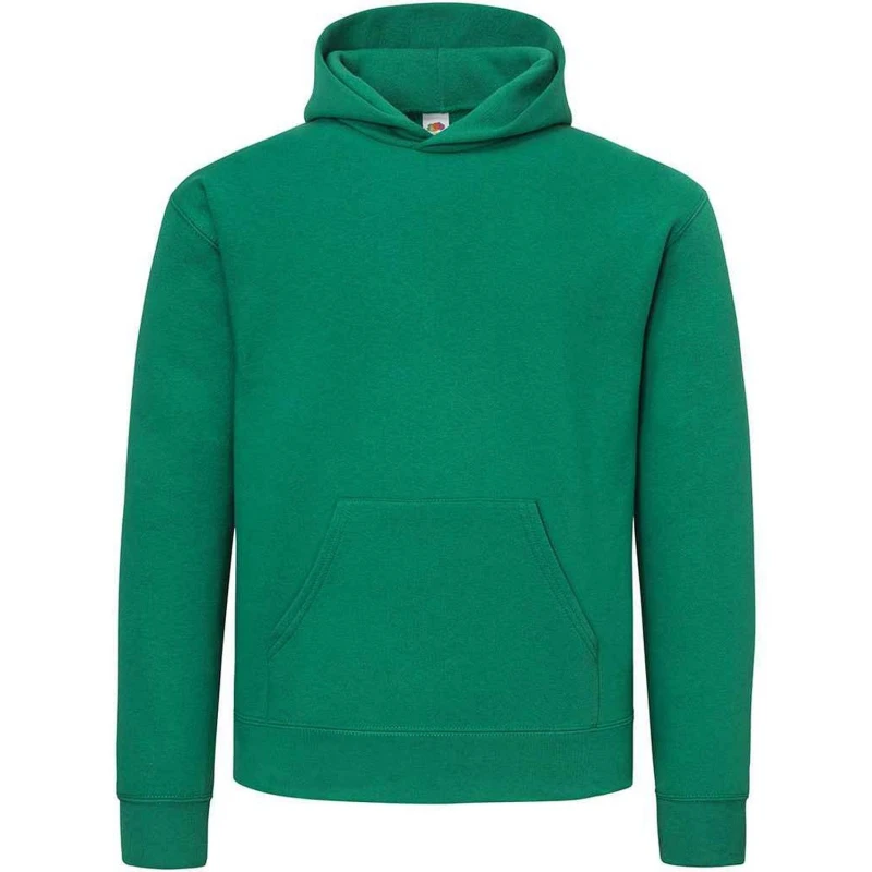 Image of Fruit Of The Loom Fruit of the Loom Men Cotton Hoodie in Green Size: Small Green S Male 5063693918446