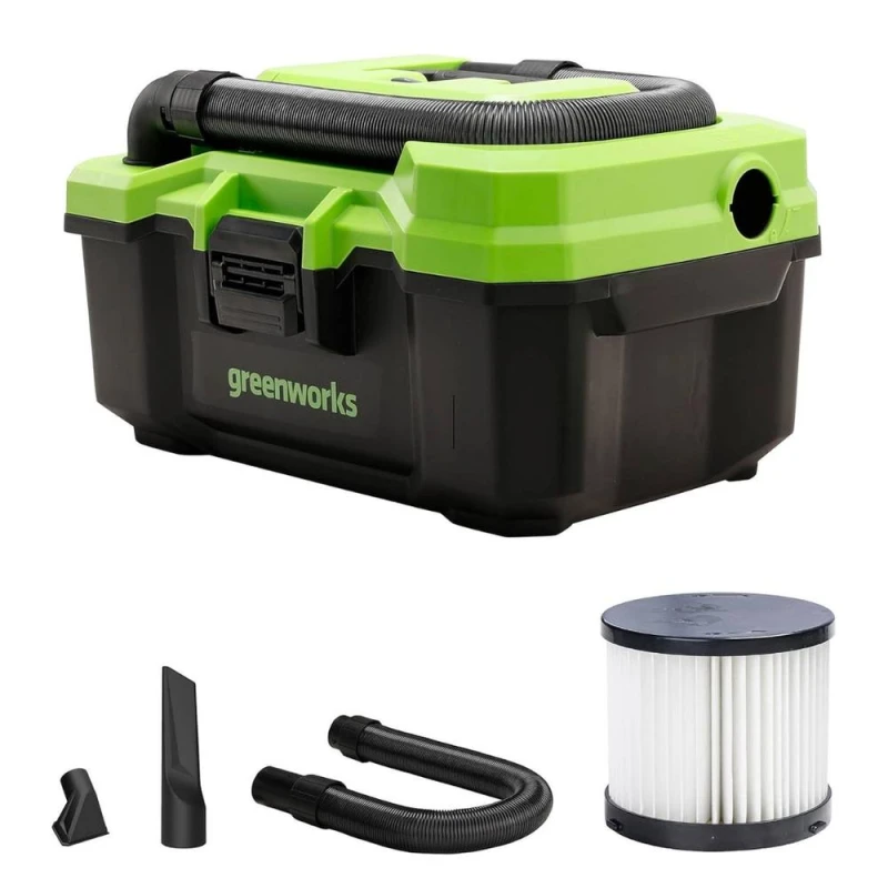 Image of Greenworks 24V Cordless Wet/Dry Vacuum Excludes Battery & Charger in Green Green Unisex