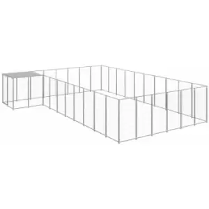 Image of Vidaxl - Dog Kennel Silver 19.36 m² Steel Silver