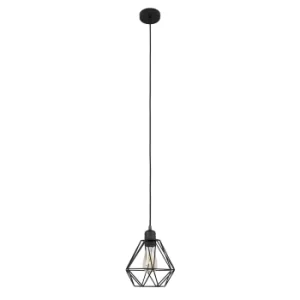 Image of Casco Matt Black Pendant with Black Diablo Shade
