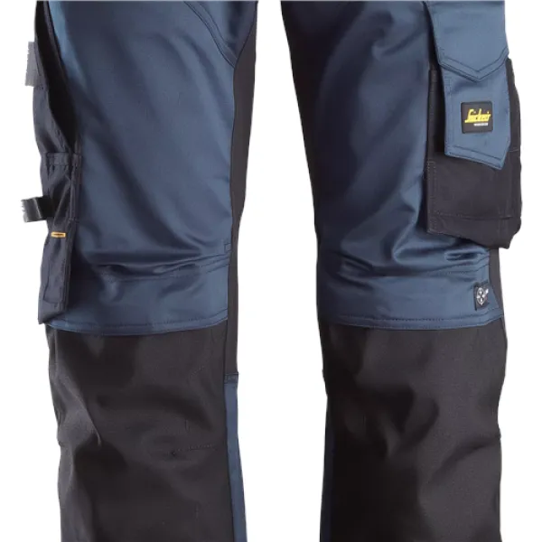 Image of Snickers AllroundWork Stretch Loose Fit Work Trousers - Navy/Black - 44