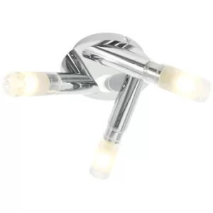 Image of Sienna Ceiling And Wall Multi Arm Semi Flush Ceiling light Chrome Polished, Glass Transparent-Matt IP44