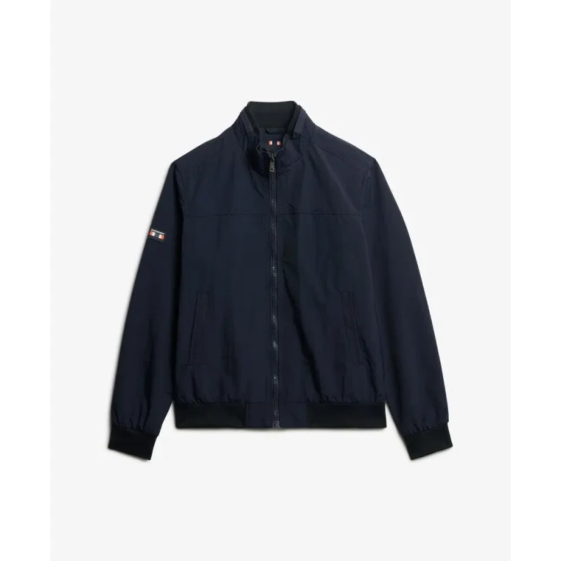 Image of Superdry Nylon jacket Superdry Harrington classique Bleu Male S
