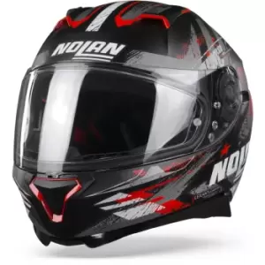 Image of Nolan N87 Carnival 84 Flat Black Red Anthracite S