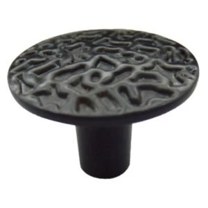Image of BQ Black Round Furniture knob Pack of 1
