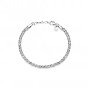 Image of Isla Double Rope Sterling Silver Bracelet SBR01_SLV