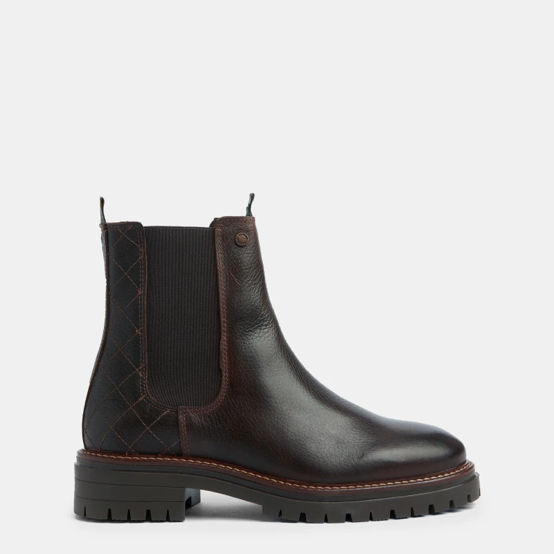 Image of Barbour evie chelsea boots in brown Brown UK 3