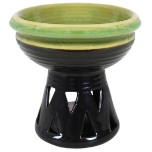 Image of Deep Bowl Green Oil Burner