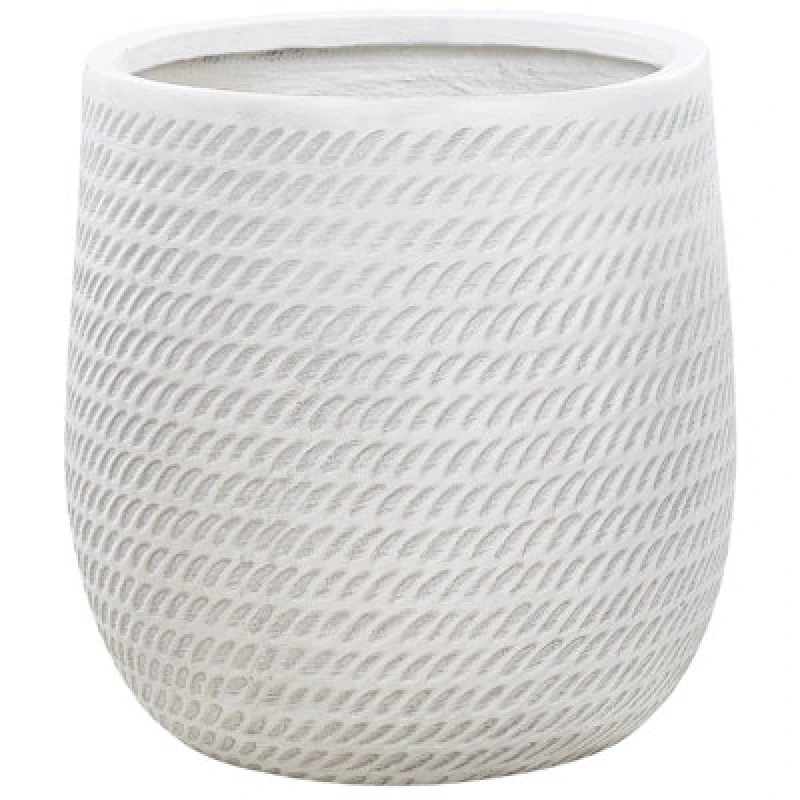 Image of Beliani Plant Pot Livadia 39cm Off-White