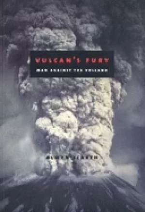Image of vulcans fury man against volcano