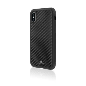 Image of Black Rock - Robust Real Carbon Cover for Apple iPhone XS, black