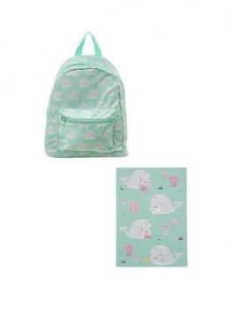Image of Sass & Belle Alma Narwhal Backpack And Sketchpad