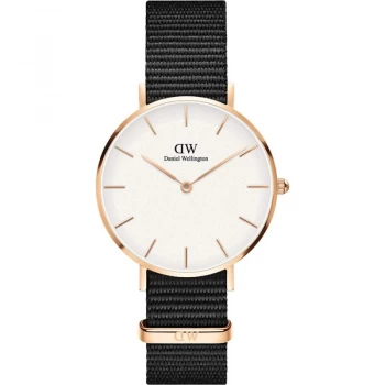 Image of Daniel Wellington White And Black 'Petite 32 Cornwall RG White' Watch - DW00100253 - multicoloured