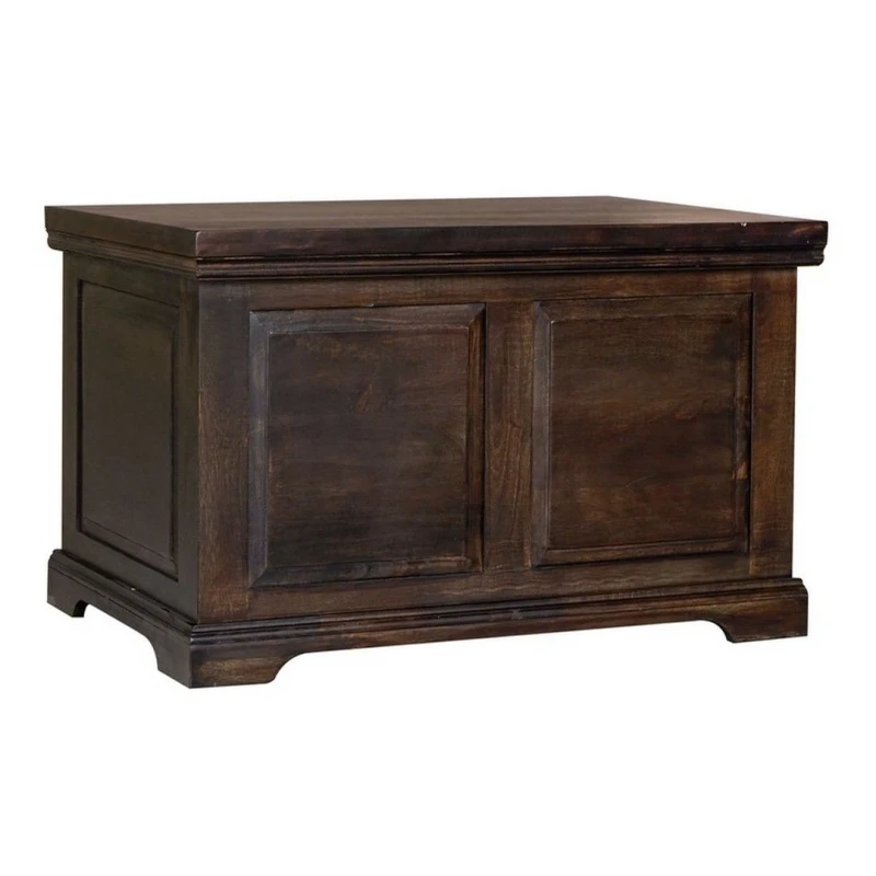 Image of Jaipur Furniture Ltd Large Box - Mango Wood - L50 x W80 x H50cm - Dark Finish in Brown Brown Unisex