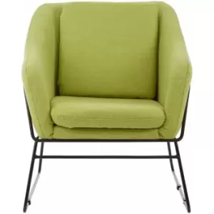 Image of Desk Chairs Green Bedroom Chair Stainless Steel Stylish Lounge Chair / Modern Chairs For Bedroom 54 x 76 x 66 - Premier Housewares