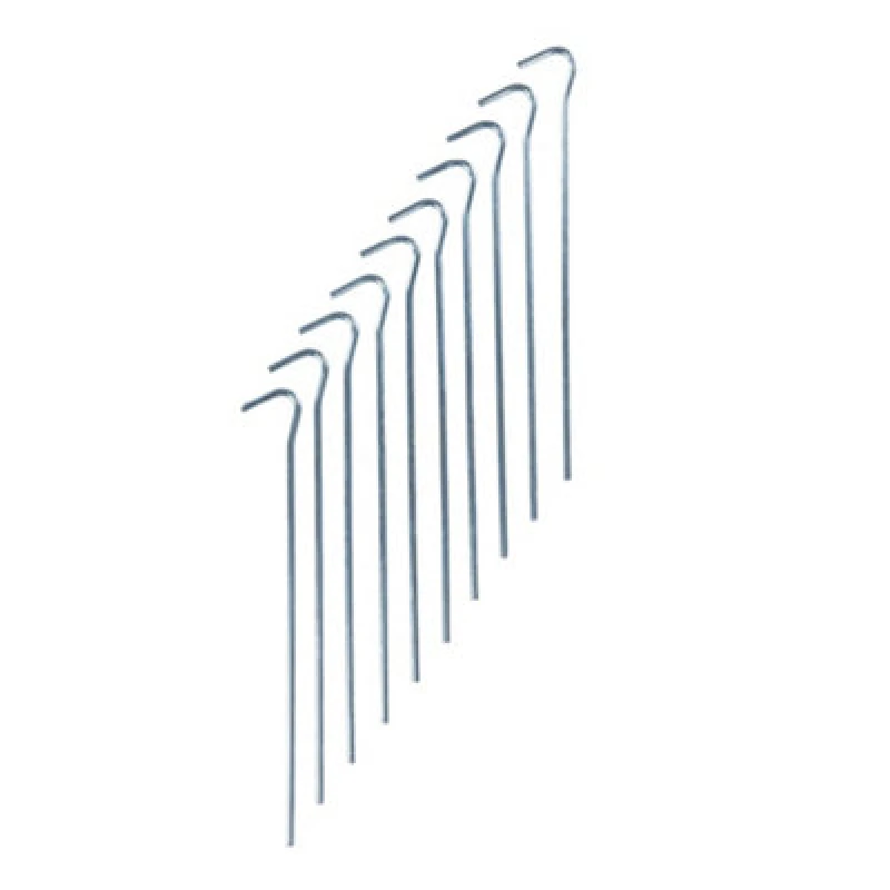 Image of LIVIVO 50 x Heavy Duty Galvanised Steel Tent Pegs Metallic Silver unisex