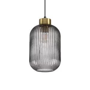 Image of Mint-3 Indoor Glass DomeCeiling Pendant Lamp 1 Light Smokey, E27
