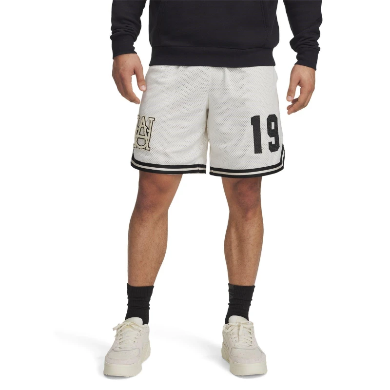 Image of Under Armour Mens Hoops Basketball Shorts Brown male S