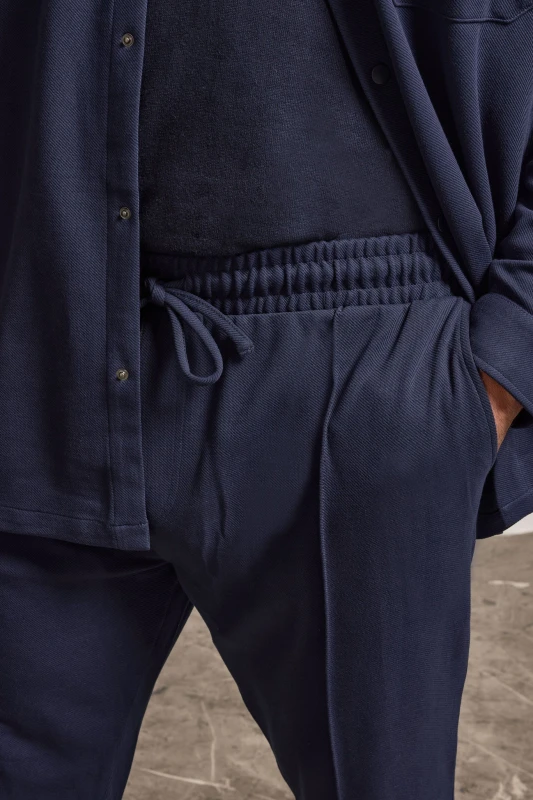 Image of BadRhino BadRhino Men Textured Jersey Joggers in Dark Navy Size: large Dark Navy L Male 5063111855063