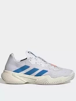 Image of adidas Barricade Tennis Shoes, White/Blue, Size 11, Men