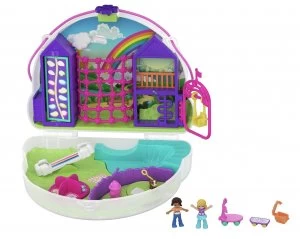 Image of Polly Pocket Polly & Shani Rainbow Cloud Playground Playset