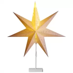 Image of LED Paper Star Cream with Stand - Sequins