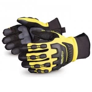 Image of Superior Glove Clutch Gear Impact Protection Mechanics L Yellow Ref