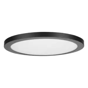 Image of Spa 290mm Tauri LED Flush Ceiling Light Ring Satin Black