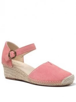 Image of Hotter Pacific Ankle Strap Wedge Heeled Sandals - Coral