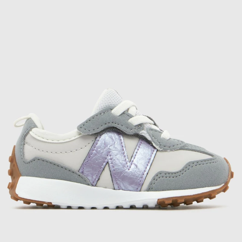 Image of New Balance Grey Multi 327 Girls Toddler Trainers Grey Multi UK 8 (EU 25½)